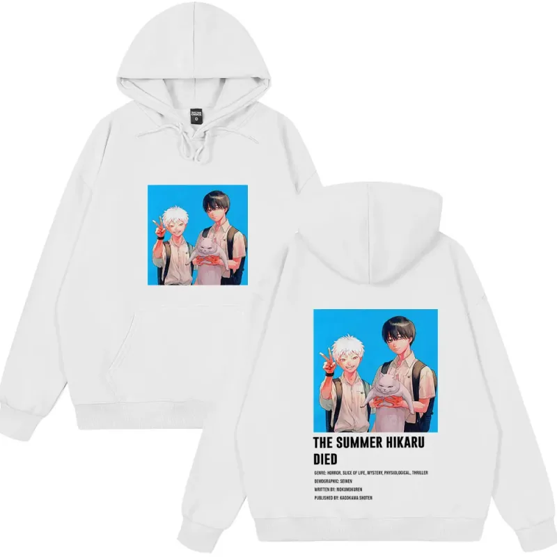 Anime The Summer Hikaru Died Hoodies Hikaru Yoshiki Manga Hoodies Men Women Casual Clothing Cozy Long Sleeve Funny Streetwears — image 5
