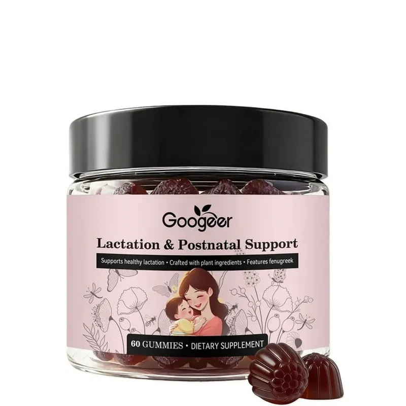 Googeer Lactation Support Gummies with DHA and Choline Fenugreek and Fennel Extract Moringa for Postnatal Nutrition 60 Gummies