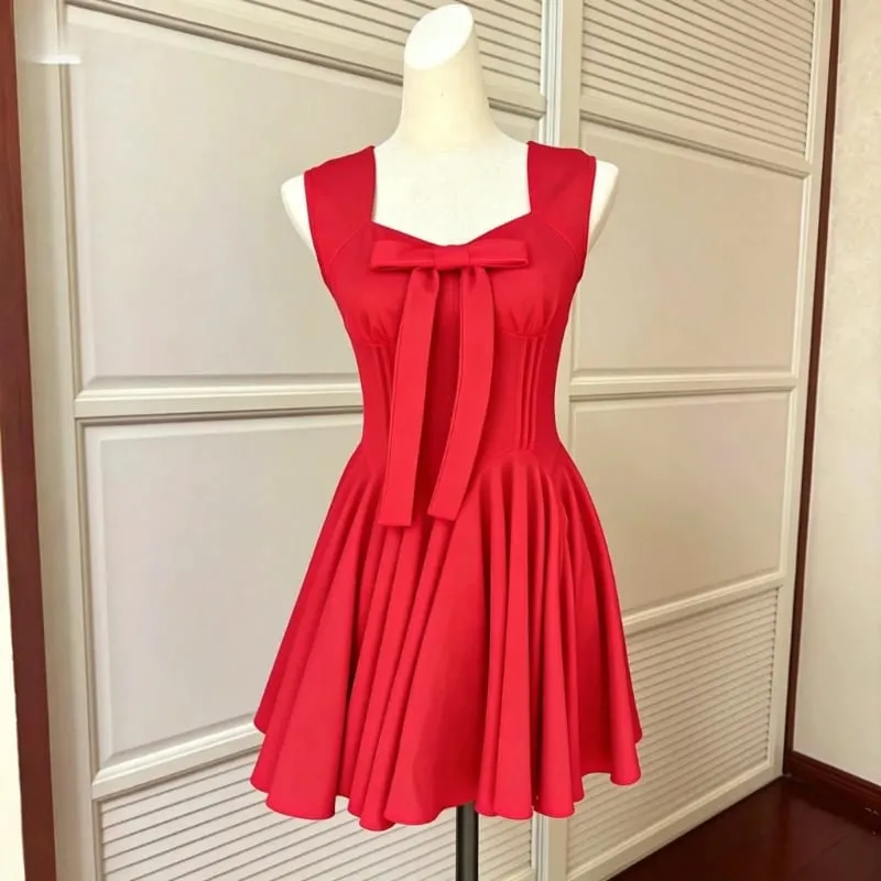 France Elegant Black Patchwork Long Strap Dress Sleeveless Party Style Women Gentle Y2k Vintage Bodycon Spring Summer 2026 — image 11