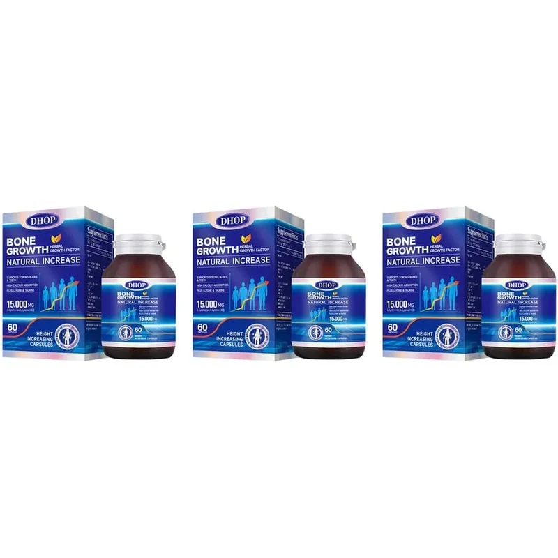 Bentillväxt naturligt ökande kapslar med L-Lysin Vitamin D3 Kalcium & Zink; Stöder starka ben och tänder 60 kapslar — image 8