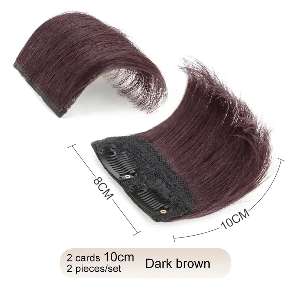 Synthetic 2 pieces/set of wig pads hair extensions opening and top replacement pieces replacement artifact — image 9