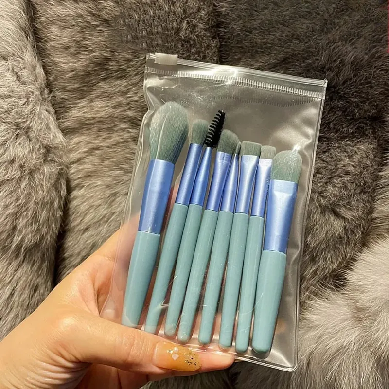 8pcs/bag Soft Fluffy Makeup Brushes Set for Cosmetics Foundation Loose Powder Eyeshadow Kabuki Blending Makeup Brush Beauty Tool