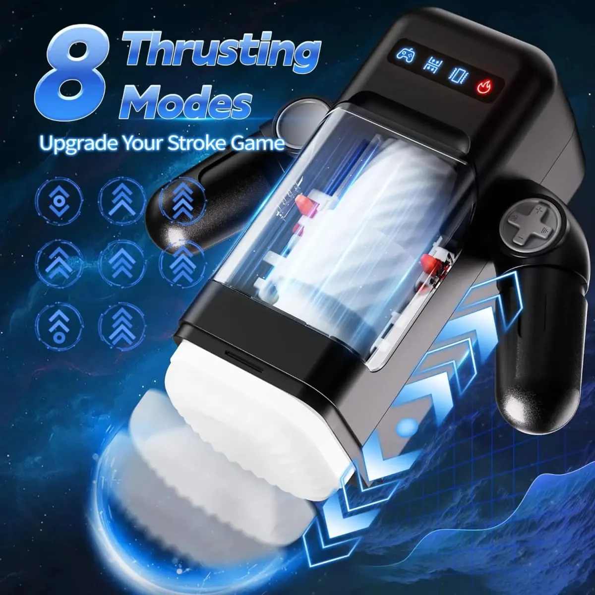 Upgrade Handle Thrusting Vibrating Speeds Sex Automatic Men Machine Masturbator Cup Blowjob Adult Sex Toys for Men Male — image 2