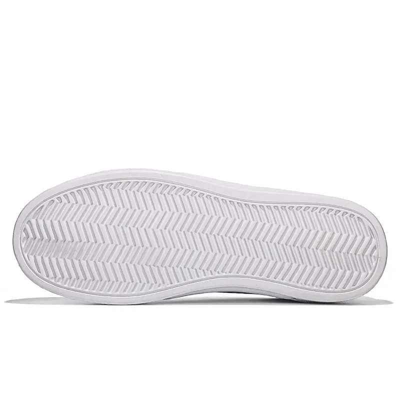 Men's White Natural Leather Sneakers with Flat Bottom Casual Shoes Light Walking Sneakers Simple Daily Student Shoes Women 36-45 — image 4
