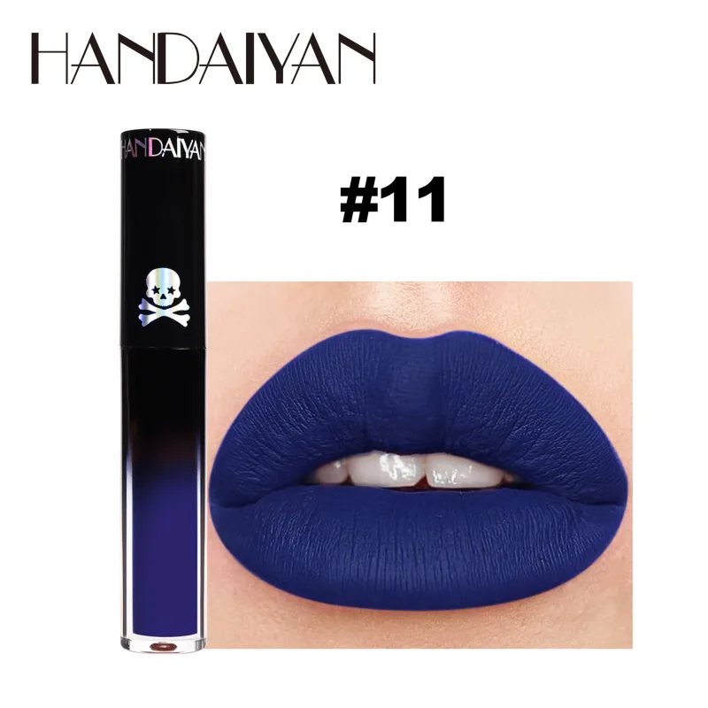 Matt Vampire Black Lila Läppstift Vattentätt Långvarigt Läppglans Halloween Jul Fuktgivande Pigmenterad Lip Makeup — image 9