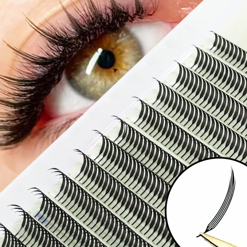 Comic Spire Manga Lash Clusters 3D Feather Anime Lashes Premade Fan Individual Eyelash Extensions Natural For Eye Makeup