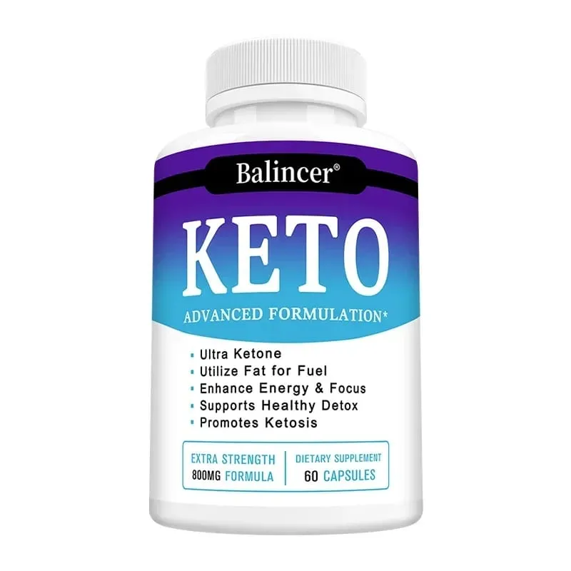Keto Capsules Support Metabolism Body Management Burn Belly Fat Energy Boost Digestive & Immune Health for Men and Women