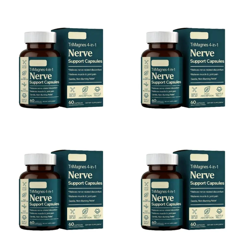 TriMagnes 4 az 1-ben magnézium komplex kapszula 300 mg citrát-glicinát-malát kurkumával az idegek kényelméért izomlazítás 60 Ct — image 11