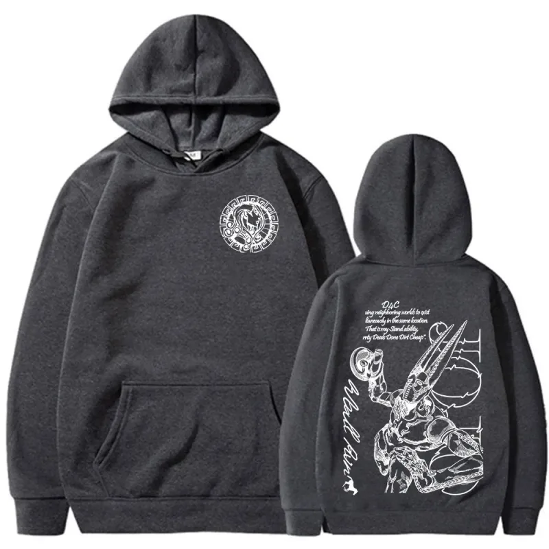 Anime Jojo Bizarre Adventure STEEL BALL RUN D4C Funny Valentine Hoodies Men Women Clothing Fashion Pullover Oversized Sweatshirt