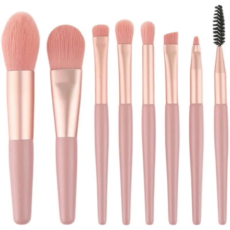 【B】8Pcs Makeup Brush Set Makeup Concealer Brush Blush Loose Powder Brush Eye Shadow Highlighter Foundation Brush Beauty Tools — image 1