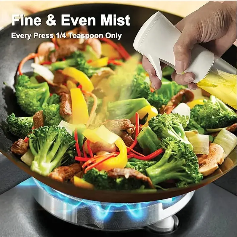 200/300/500mlOil Spray Plastic Household Kitchen Oil Spray Bottle Or Oil Brush Nebulizing Mist Filling Cooking Dual Use BBQ — image 2