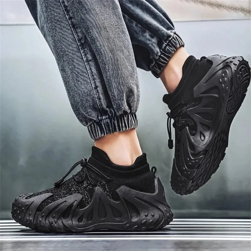 Men's mesh casual sneakers four seasons breathable light soft-sole anti-slip comfort walking shoes outdoor sports running shoes