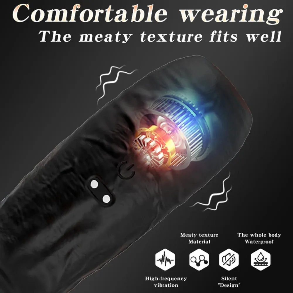 Vibrating Penis Sleeve Cock Ring Penis Ring Vibrator Penis Extender G Spot Stimulation Male Couples Adult Sex Toys for Men — image 2