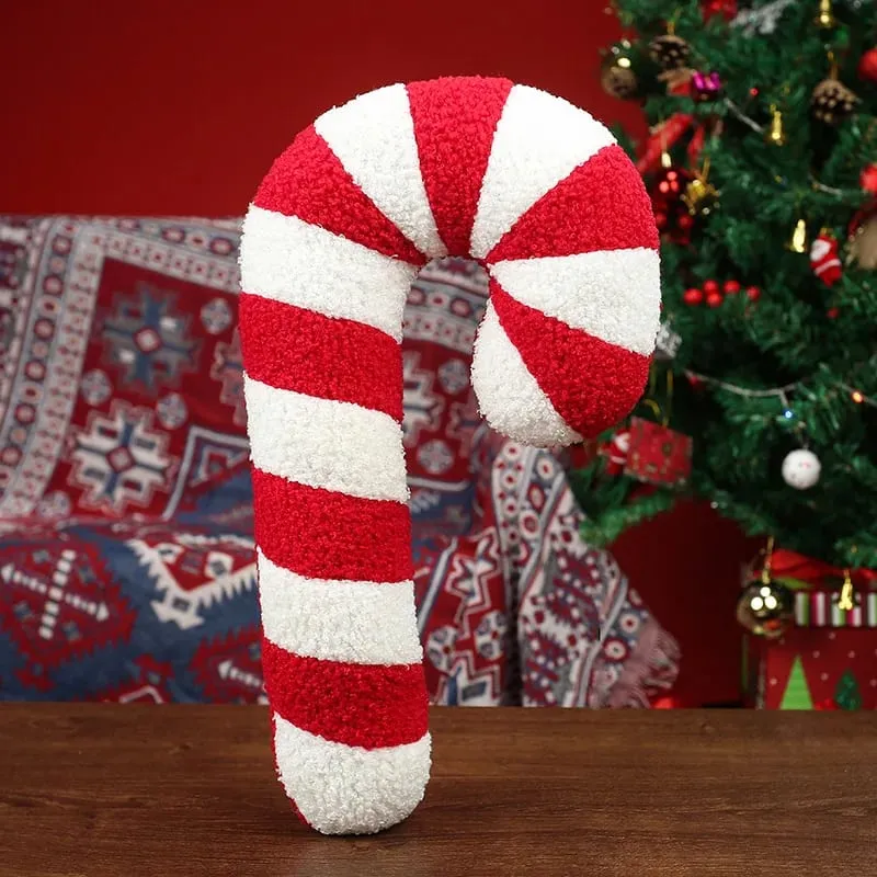 Classic Christmas Series Throw Pillow Candy Lollipop Snowflake Xmas Scepter Balls Doll Soft Sofa Cushion Festival Home Decor — image 14