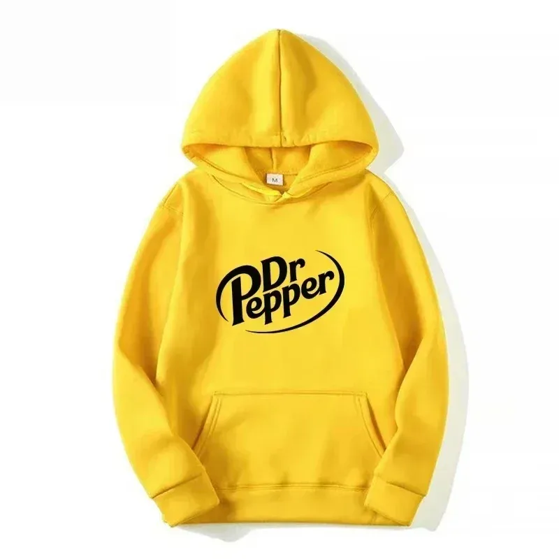 2026 Autumn Warm Dr Pepper Letter Printed Hoodies Street Men Fashion Fleece Sweatshirts Casual Unisex Pullover Tops Fashion Tre — image 9