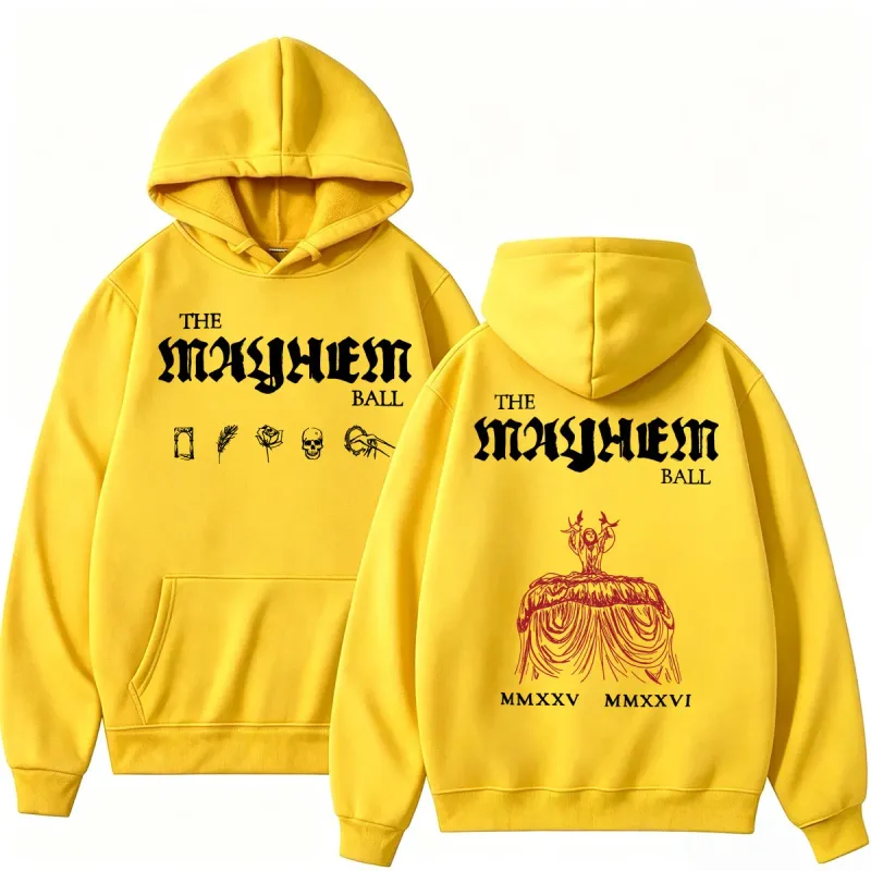 Lady Gaga The MAYHEM Ball Red Dress Hoodies Fashion Pop Music Vintage Sportwear Loose Fleece Casual Men Women Sweatshirt Gifts — image 21