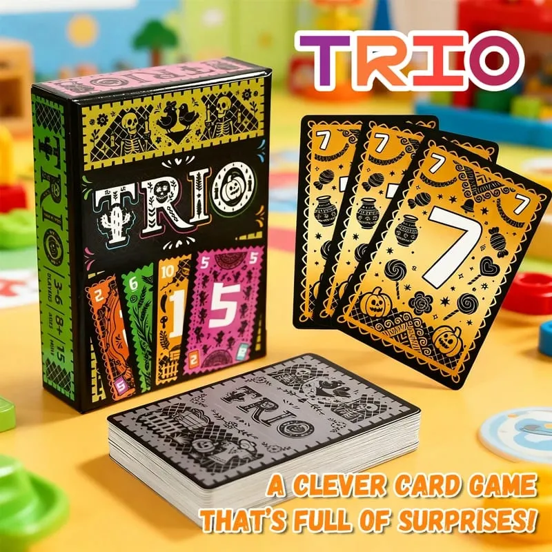 Trio Memory Challenge Bilingual Strategic Card Game Brain Training Activity for Family Party Group Fun Board Game Toys — image 1