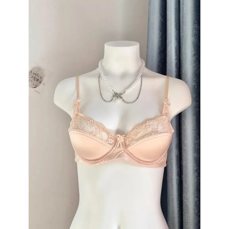 Popolare set reggiseno minimizzatore in pizzo rosso da donna mezza tazza ultra sottile busto grande supporto morbido festa nuziale luna di miele notte fuori vestito 32-38