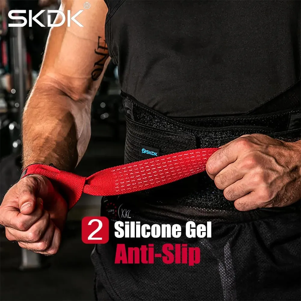 1 Pair Weightlifting Wrist Straps Strength Training Adjustable Non-slip Gym Fitness Lifting Strap Wrist Support Sports Grip Band