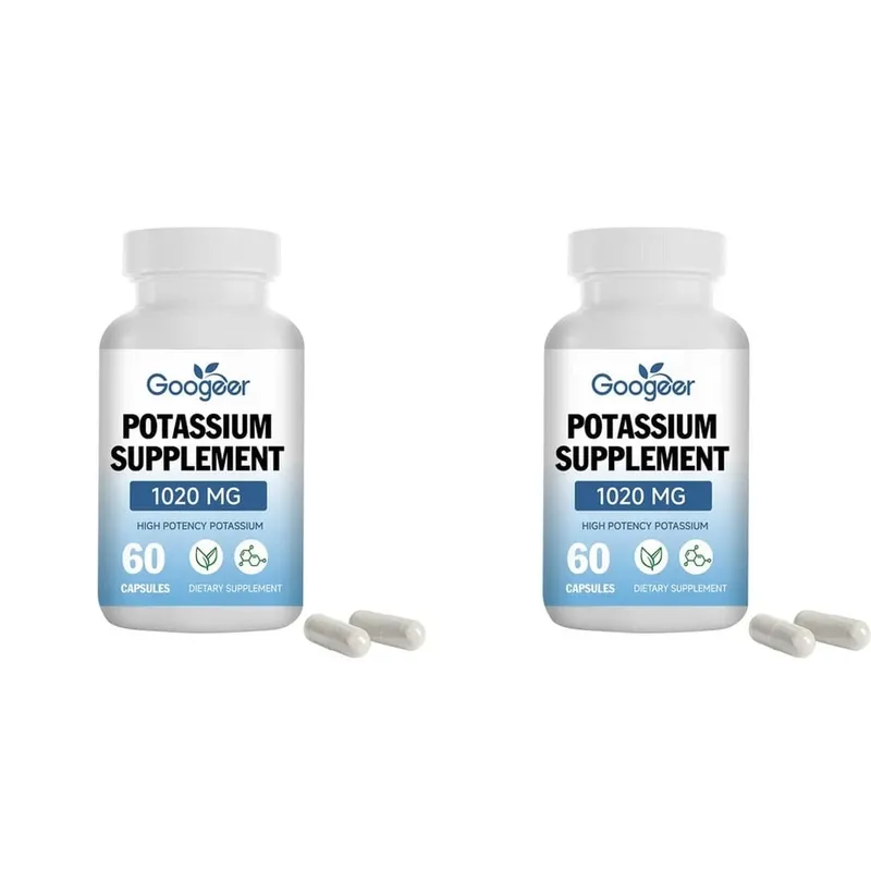 Googeer Kalium-Ergänzungskapseln zur täglichen Unterstützung des Mineralstoffmangels, 1020 mg Äquivalent, stabiler Kaliumspiegel, 60 Kapseln — image 8
