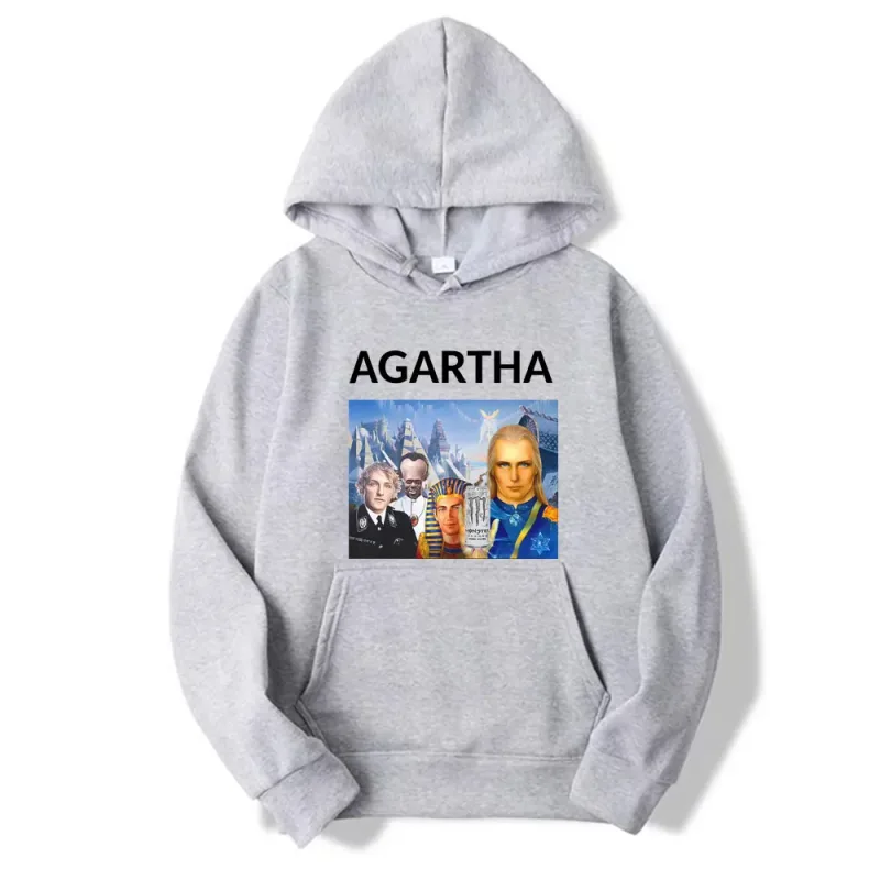 HollowEarth Agartha Meme Graphic Sweatshirt Men Women Hip Hop Vintage Style Hoodies Oversized Long Sleeve Comfort Loose Pullover — image 6