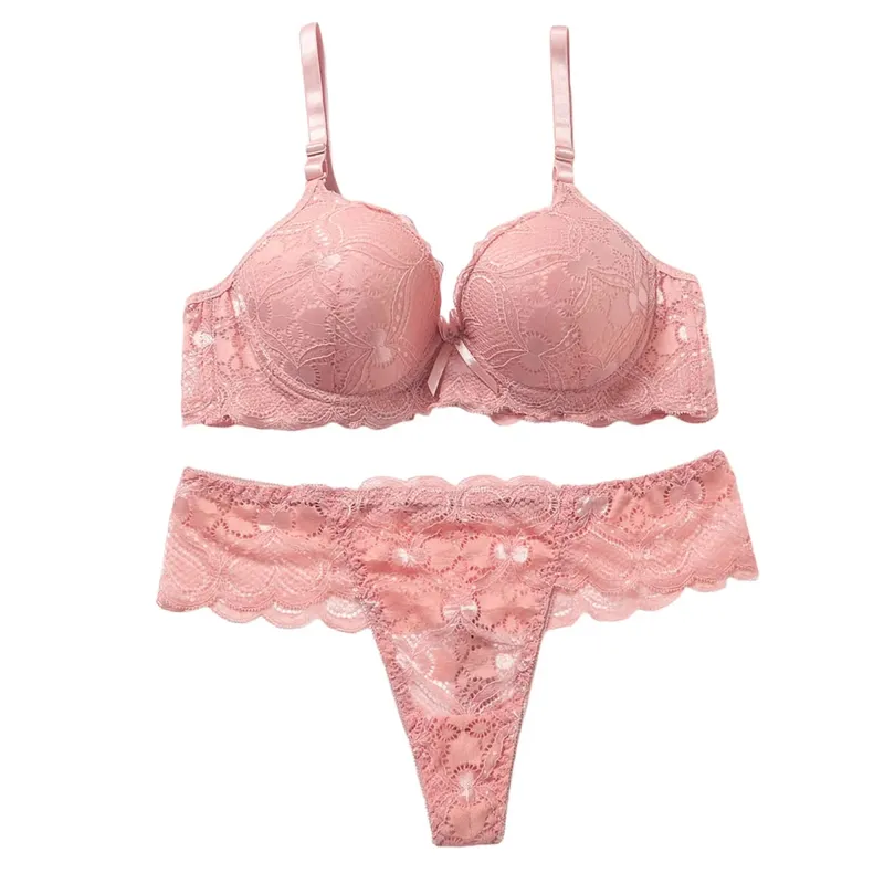 Women s Floral Lace Lingerie Set Sheer Mesh Seductive Babydoll Push up Bra and Panty 2 Pcs Set with Garter Belt — image 8