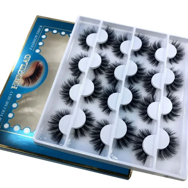 12 pairs of Multipack 3D mink false eyelashes handmade soft and fluffy natural eye makeup tool — image 12
