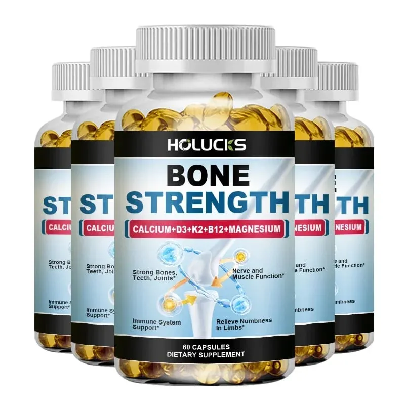 Yimiduk Advanced Bone Strength Supplement with Calcium for All-in-One Bone Strength Flexibility & Vitality Healthy Aging