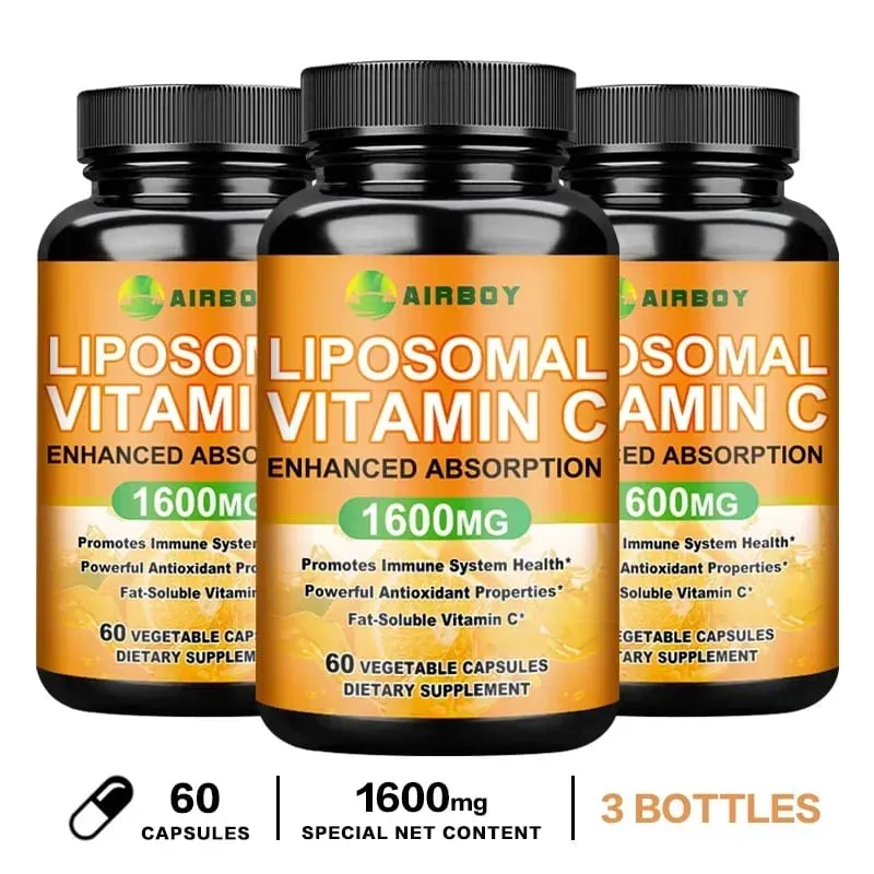 Λιποσωματική βιταμίνη C 1600mg - Προωθεί την παραγωγή κολλαγόνου Ανοσολογική υποστήριξη Ισχυρό αντιοξειδωτικό — image 10