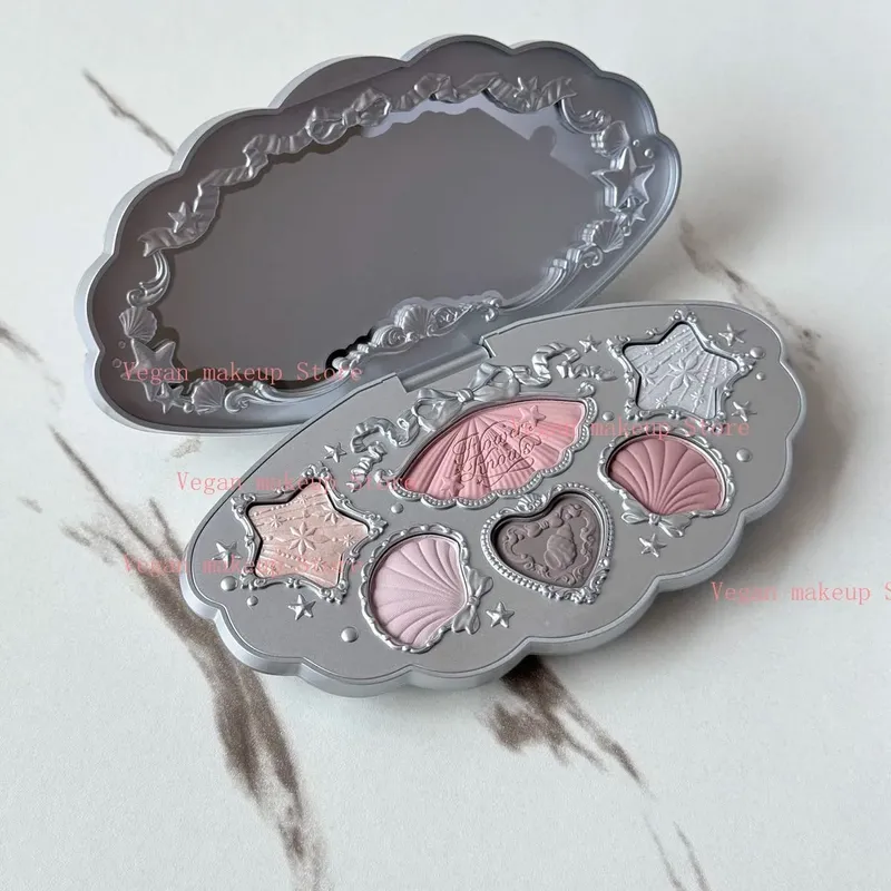 Flower Know Shell Jewelry Set regalo tutto in uno Set trucco Ombretto professionale completo Blush Polvere cotta 10 pezzi Kit Flowerknows