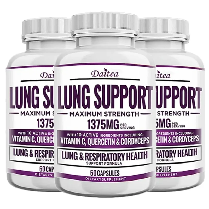 Lung Support Supplement for Lung Cleanse & Detox with Quercetin Bromelain Vitamin C & Cordyceps for Lung Respiratory Support — image 11