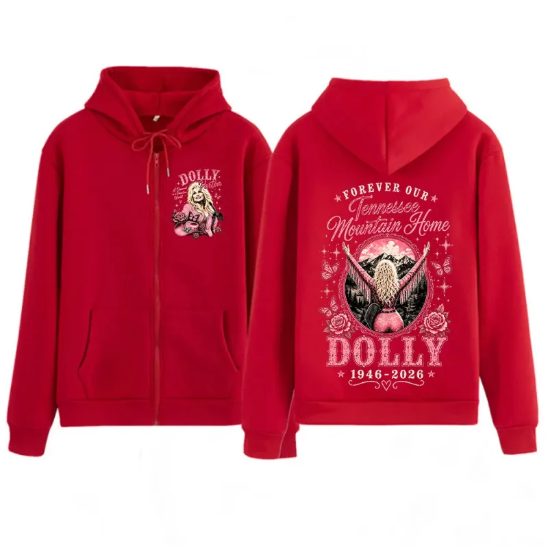 Dolly Parton Tribute 1946-2026 Country Music Zipper Hoodies Men Women Fashion Casual Zip Up Hooded Sweatshirts Jackets Coats — image 10