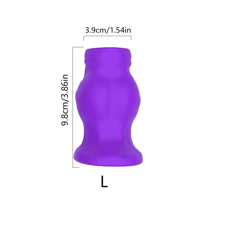Yumuşak Silikon Içi Boş Anal Plug Tünel Butt Plug Günlük Giyim Flared Taban Lavman Dilatör Erkekler Kadınlar için Anal Eğitmen Seks Oyuncak S/M/L