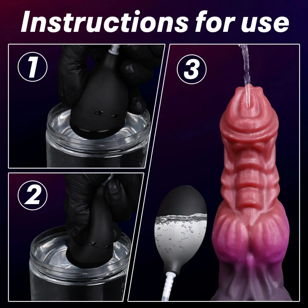 Huge Monster Dildo Squirting Fantasy Dildo Dragon Horse Dog Dildo Knotted Ejaculating Toy Big Anal Silicone Adult Toys for Women — image 5