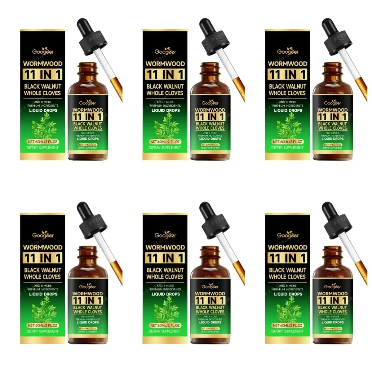 Wormwood 11 in 1 Liquid Drops - Black Walnut & Whole Cloves with Berberine Turmeric for Gut Health & Digestive Support 60ml — image 11