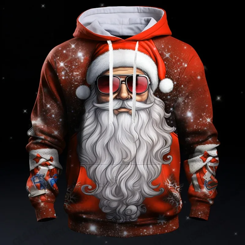 Christmas Mens Santa Claus 3d Print Hoodies Men Women Fashion Sports Outdoor Hoodie Sweatshit Unisex Coat Men Clothing Oversized — image 10