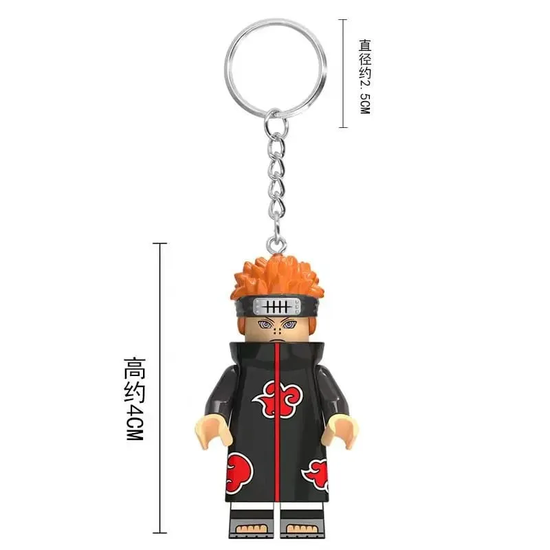 6style Beautiful Handmade 3D Cartoon Naruto anime peripherals keychain cute mini movable Figures Heads Assembly keychain gift — image 8
