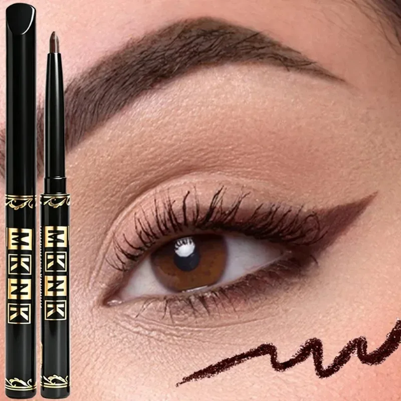 1-12pcs Waterproof Black Eyeliner Pencil Smudge-Proof Easy Twist Application Eye Gel for Beginner-Friendly Bold Punk Eye Makeup