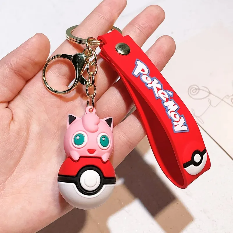 40 Style Wholesale Anime Pokémon Pikachu Eveen Keychain Cartoon Cute Charizard Keyring Student Backpack Car Key Chain Toys Gifts — image 23