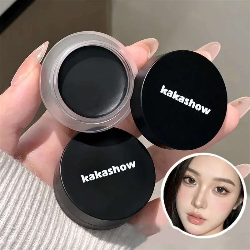 Matte Black Eyeliner Cream Waterproof Big Eyes Beauty Cosmetic Long Lasting Smooth Brown Eyeliner Gel Eyeshadow Eye Liner Makeup — image 3