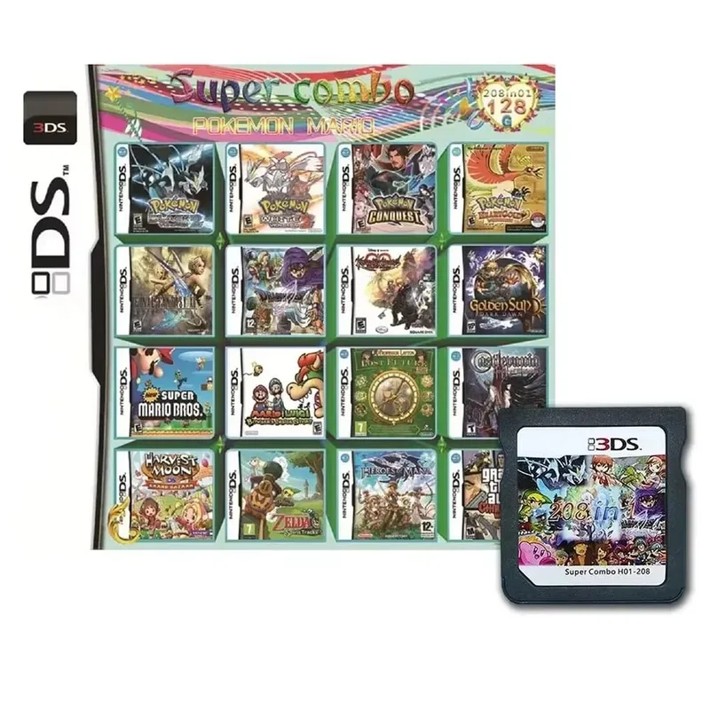 4300 500 520 482 In 1 NDS Multi Game Card Retro Game Cartridge With Box For DS Lite DSi 3DS Game Collection