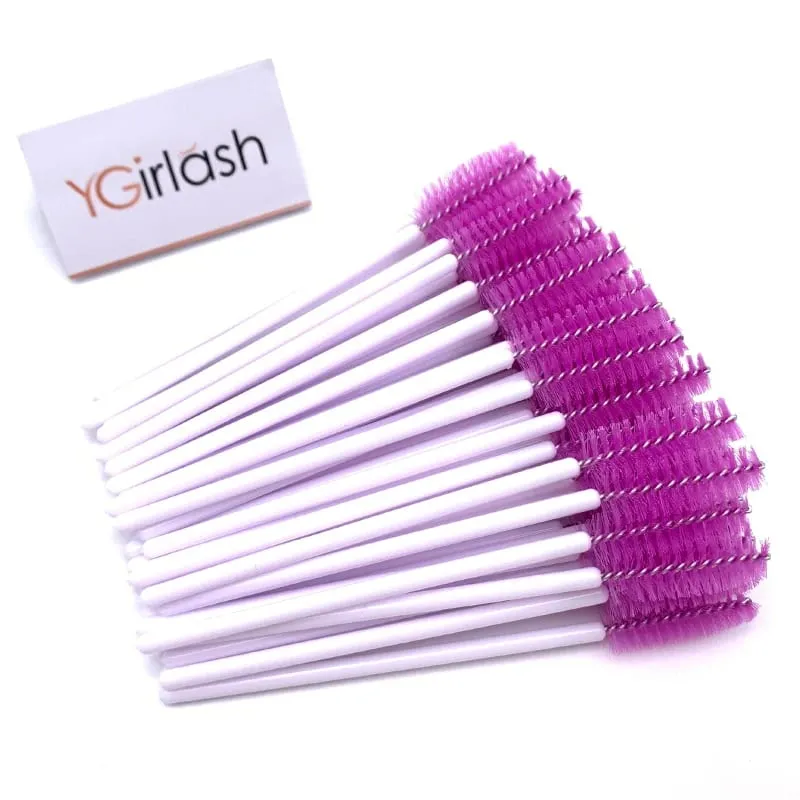 YGirlash 50ks Lash Swans Crystal Aplikátor řas Jednorázové diamantové držadlo Nylonové kartáčky na řasenky Kosmetické nástroje — image 28