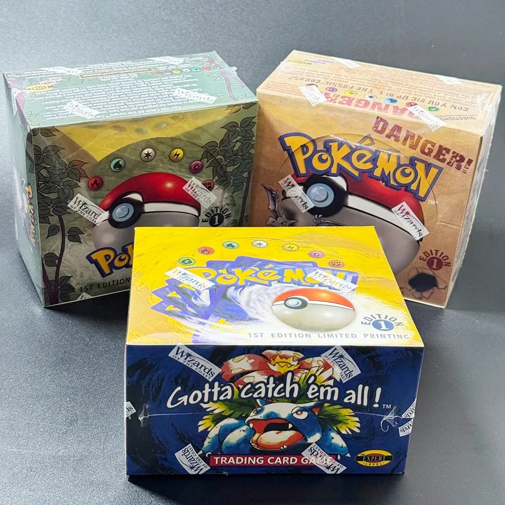 Pokémon Booster Packs Base Fossil Jungle 9 single bags 1 pack/11 Cards and Booster Box 3 1Box/36 Packs models Proxy Game Cards