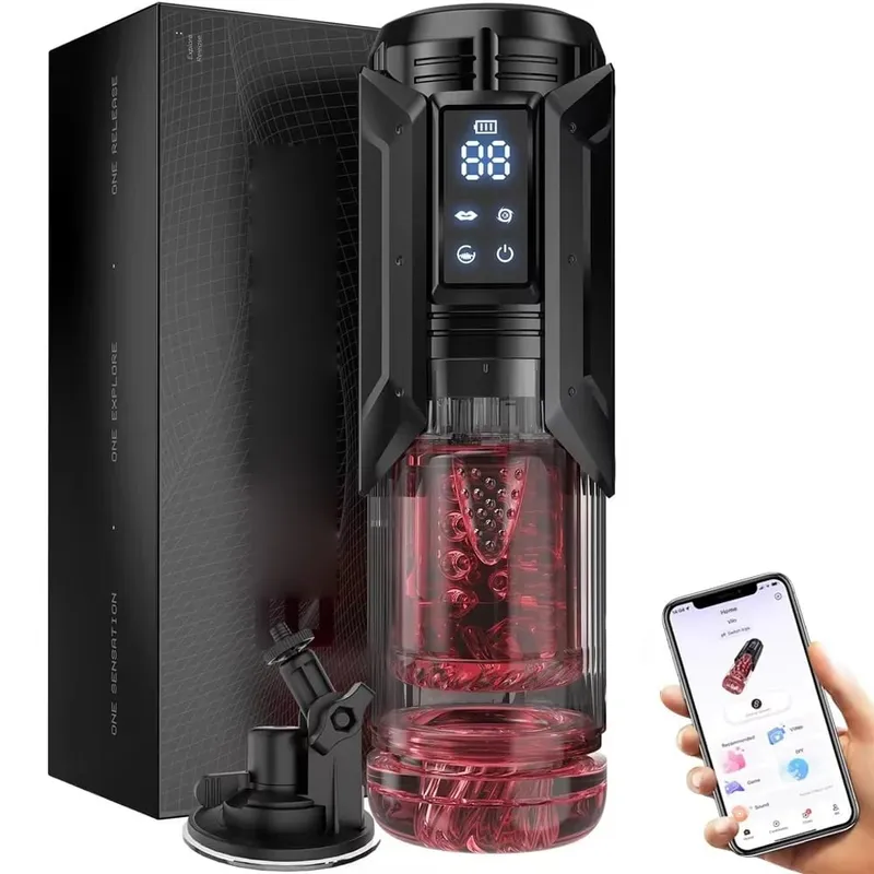 Automatic Male Masturbator 7 Thrusting Rotating Suction Modes Blowjob Sex Machine Vibrating Masturbation Stroker Dual Handles — image 8