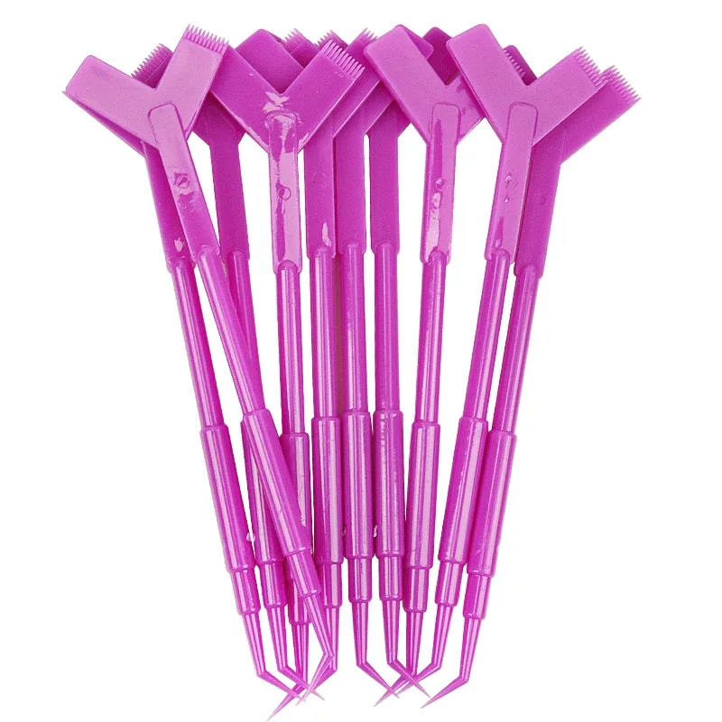 10Pcs Wiederverwendbare Kunststoff Wimpern Dauerwelle Stick Tool Wimpern Verlängerung Y Form Kamm Lash Lifting Curler Applikator Make-Up Pinsel — image 13