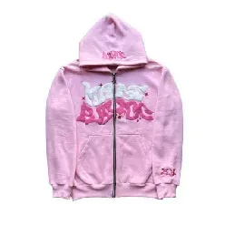 Zipper hooded sweatshirt with retro American letters suitable for men and women wearing Y2K jacket autumn/winter cardigan — image 8