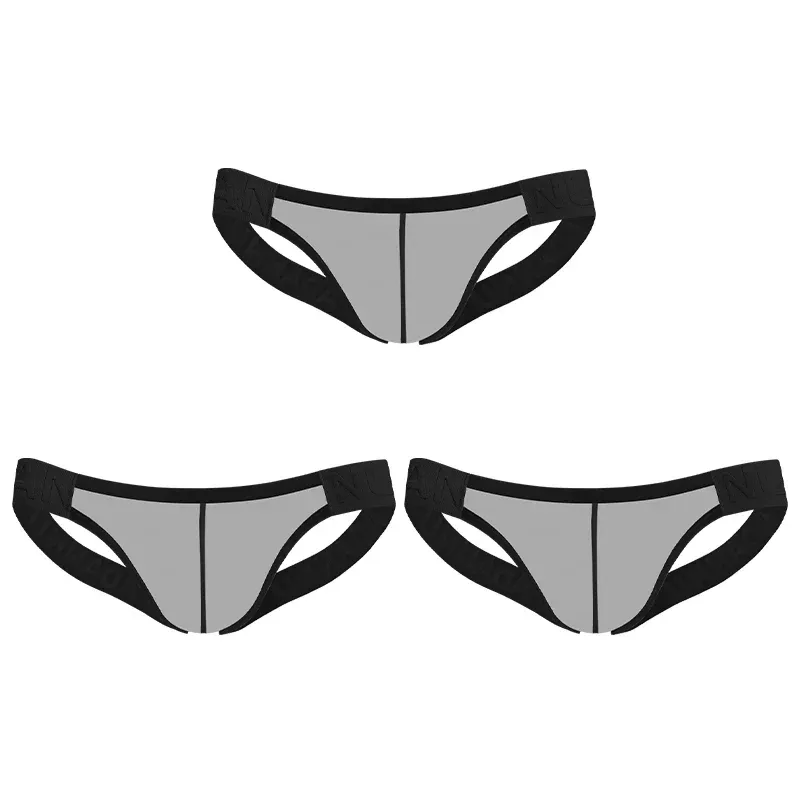 Trendy Men's Thong Comfortable Passionate Fitness Underwear Show Buttocks Personality Transparent Men Summer Triangle Brief — image 30