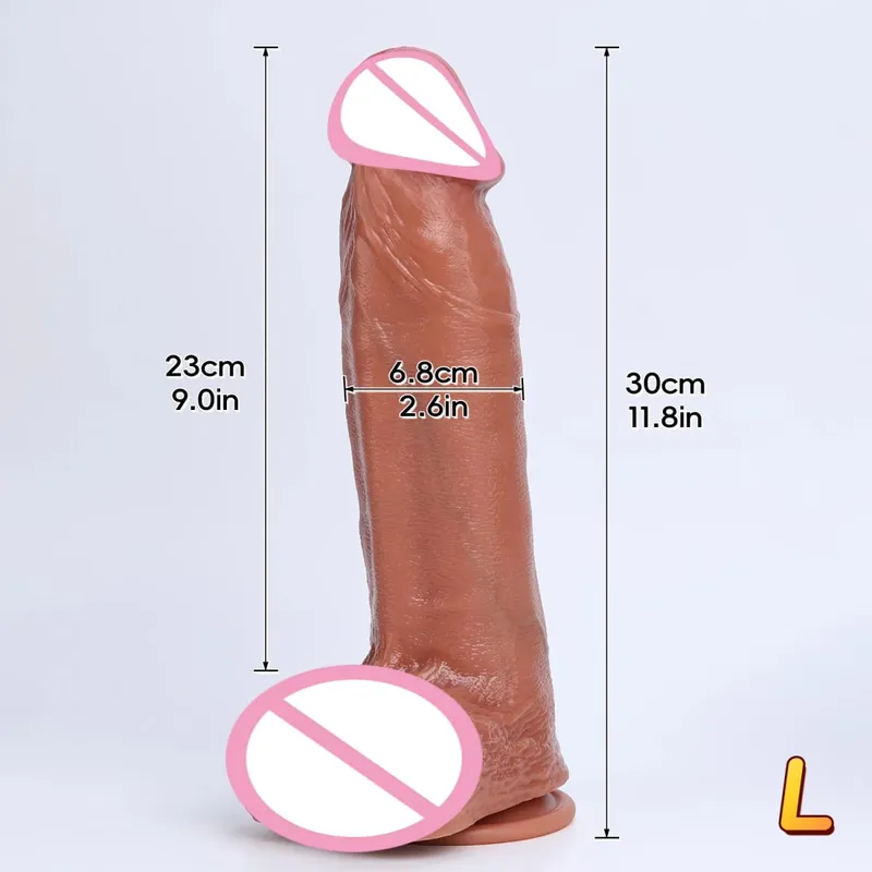 3 rozmiary realistyczne XXL gruby penis miękkiego silikonu Dildo męskie genitalia masturbacja pochwy z przyssawką Dick kobieta Anal Sex zabawki 18 — image 8