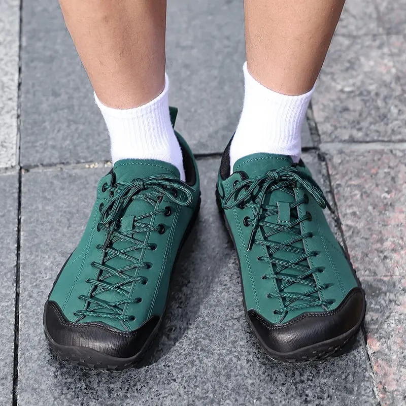 Unisex Barefoot Wide Toe Shoes Women Men Artificial Leather Minimalist Sneakers Zero Drop Outdoor Lace-Up Slip on Walking Shoes