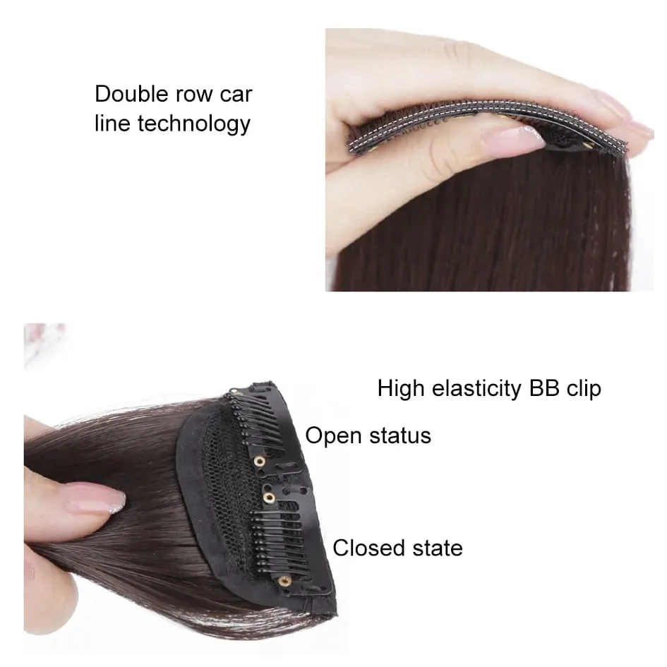 Synthetic 2 pieces/set of wig pads hair extensions opening and top replacement pieces replacement artifact — image 6